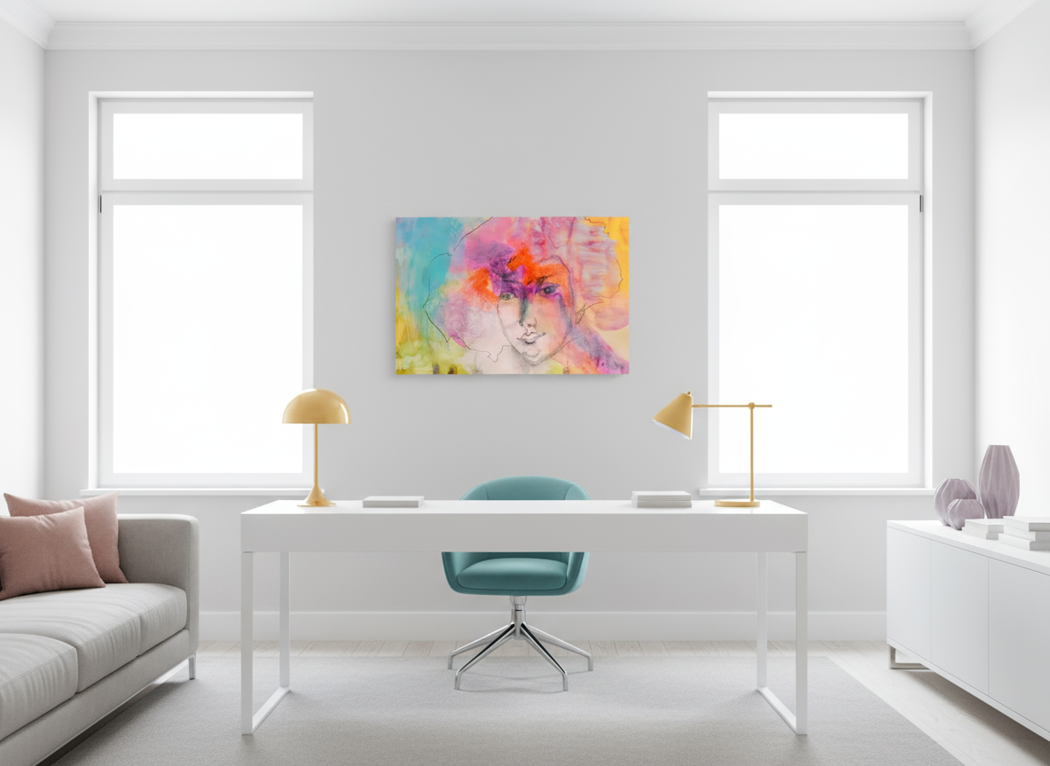 60 x 40 cm, ChromaLuxe HD Metal Print Der große Gedanke