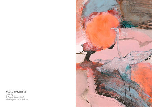 Postkarte "Flamingo"